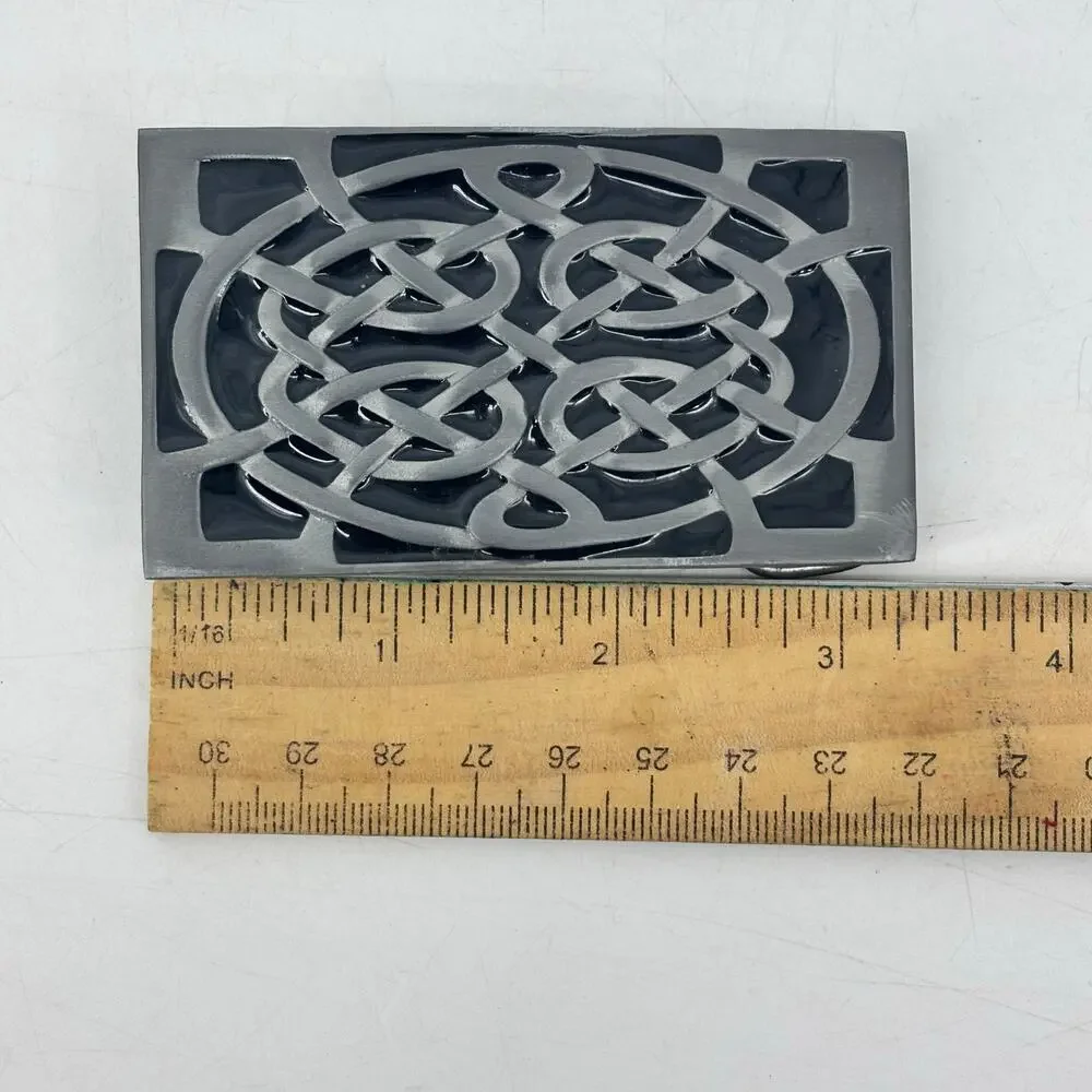 Celtic Knot Infinity Belt Buckle Great American Pewter Rectangular